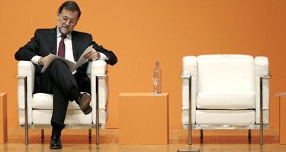 Rajoy, en un congreso ayer en Valencia.