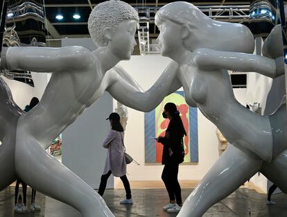 Aspecto de la Art Basel de Hong Kong 2022 en el Centro de Convenciones y Exposiciones de Hong Kong, en China. (Foto de Li Zhihua).
