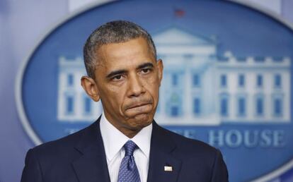 El presidente Barack Obama en rueda de prensa el viernes