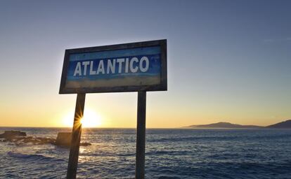 La señal que advierte de que entramos en aguas del océano Atlántico.