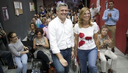 Los candidatos a las primarias del PSPV en Castellón, Germán Renau y Amparo Marco.