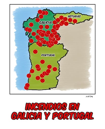 Incendios en Galicia y Portugal 