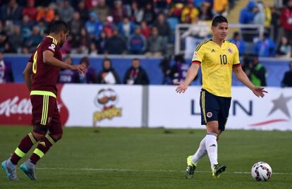 James, durante el partido contra Venezuela.