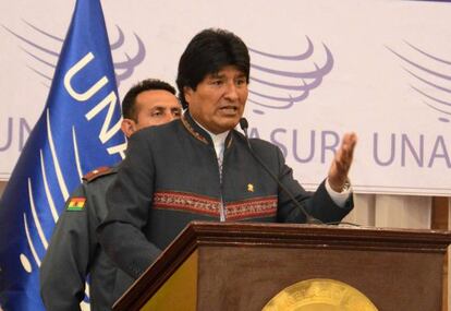 O presidente Morales, em Cochabamba, no último dia 13.