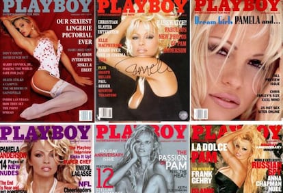 Portadas de Pamela Anderson para 'Playboy'.