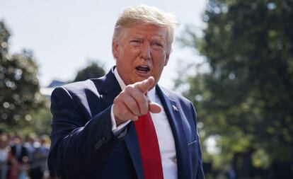 El presidente de EE UU, Donald Trump, en la Casa Blanca el viernes pasado.