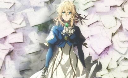 Fotograma de la serie animada de 'Violet Evergarden'.