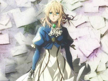 Fotograma de la serie animada de 'Violet Evergarden'.