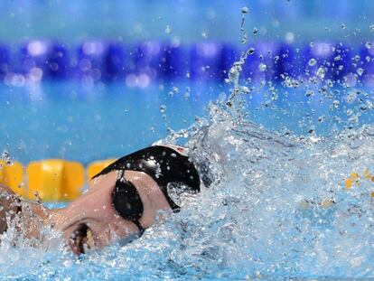 Ledecky, durante la final de los 800m libre.