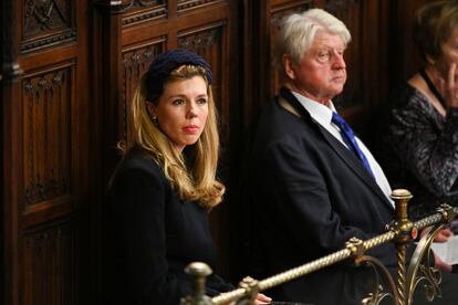 Carrie Symonds, novia del primer ministro Boris Johnson.