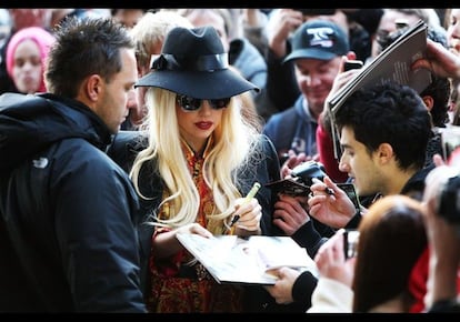 Lady Gaga, cantante de 27 años, también la segunda en el ránking de famosos en la prensa