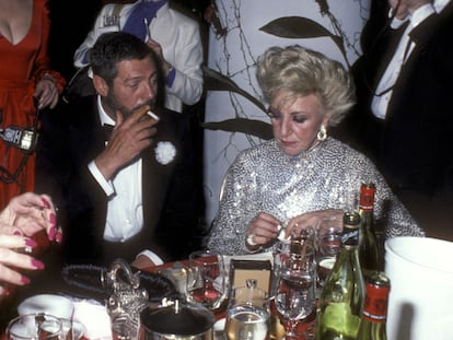 Marcello Mastroianni at a gala in New York City, in 1982.