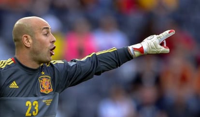 Reina, en el duelo ante Corea del Sur.