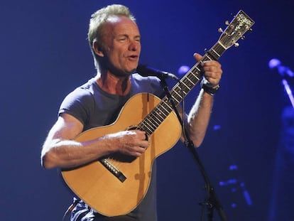 Sting en un concierto en el Teatro Real de Madrid en 2020.