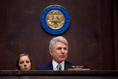 El congresista republicano de Texas, Michael McCaul, durante una reunión del comité de Asuntos Exteriores este 8 de marzo en el Capitolio.