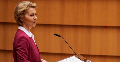 Ursula von der Leyen, presidenta de la Comisión Europea, el miércoles.