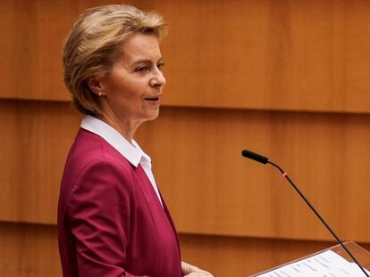 Ursula von der Leyen, presidenta de la Comisión Europea, el miércoles.