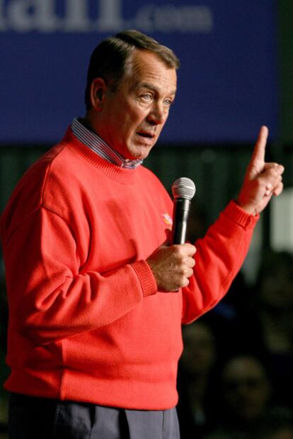 John Boehner, ayer en un acto de fin de campaña en Cincinnati.