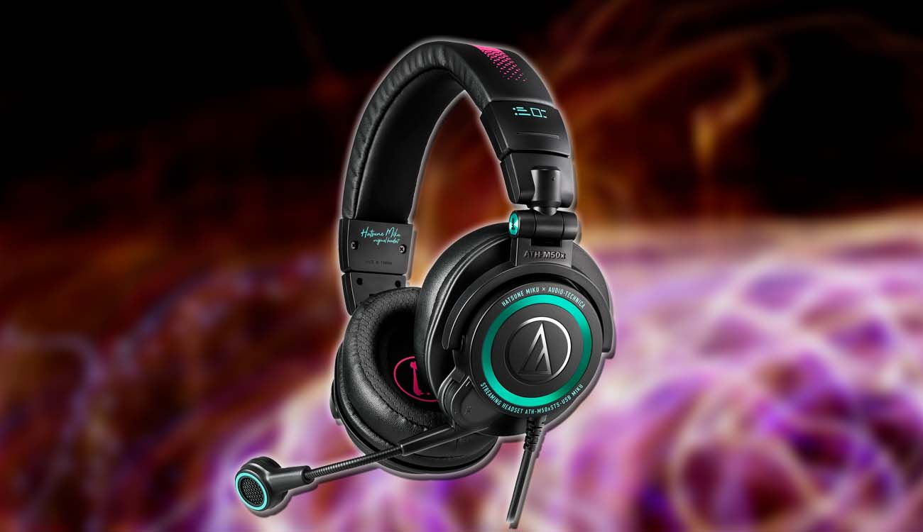 Audio-Technica ATH-M50xSTS-USB MIKU con imagen de fondo