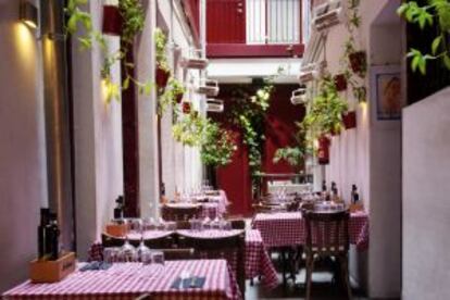 Patio de La Posada del Dragón, en Madrid.