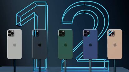 Diseño de concepto de los próximos iPhone 12.