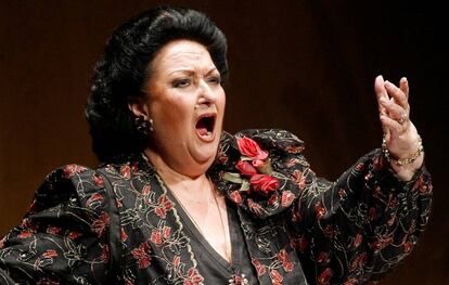 Montserrat Caballé, durant un concert a Santander en 2006.