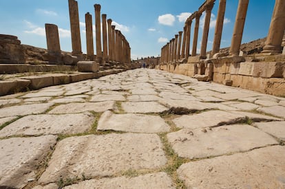Vía a Gerasa en Jordania