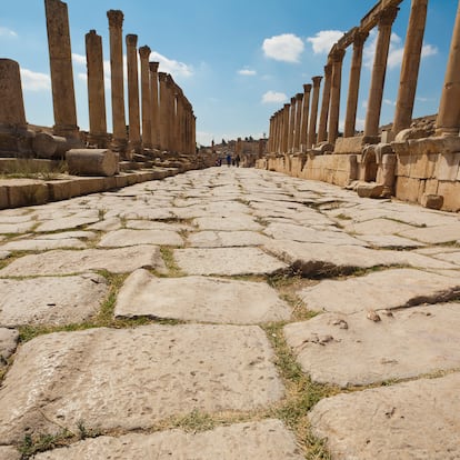 Vía a Gerasa en Jordania