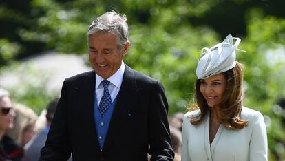 David y Jane Matthews, en 2017 en la boda de su hijo y Pippa Middleton.