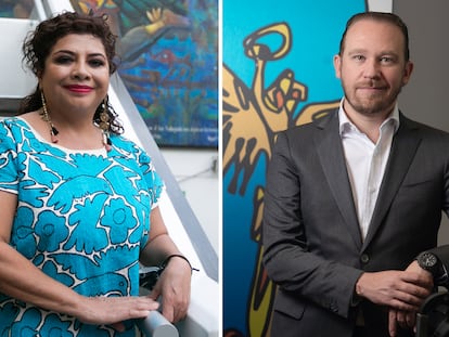 Clara Brugada y Santiago Taboada, candidatos a la jefatura de Gobierno de Ciudad de México.