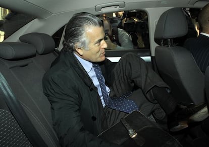 Luis Bárcenas seen in 2011 after testifying before a judge at the Madrid regional High Court.