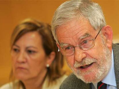 Ricard Cabedo y Rosa Guiralt, durante la comparecencia de ayer.