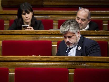 Albert Batet, del PDeCat, este miércoles en el Parlament.