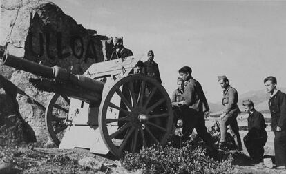 Combatientes de la batería Antonio Gramsci de la II división de artillería pesada “Skoda” (enero 1937-marzo 1938).
