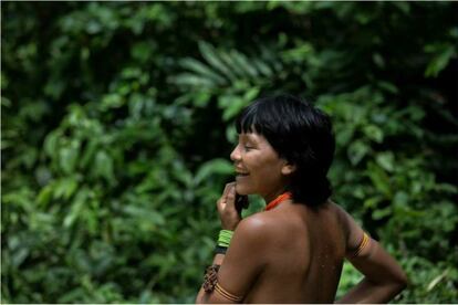 Yanomami em &aacute;rea da Amaz&ocirc;nia.