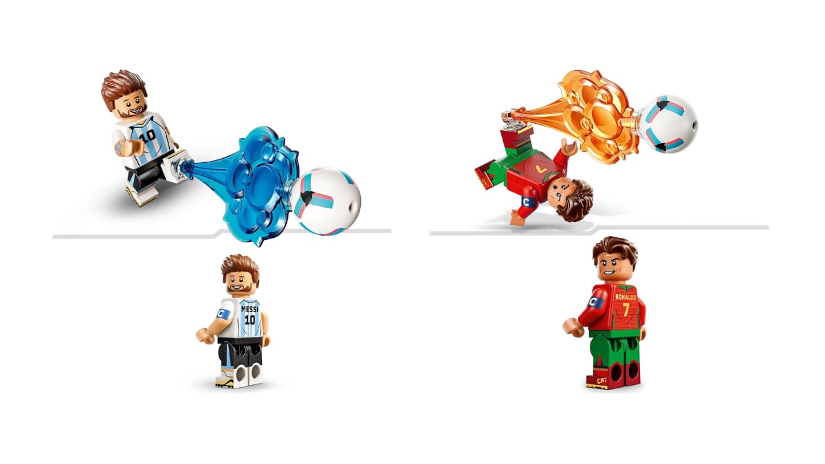 CR7 y Messi en formato LEGO.