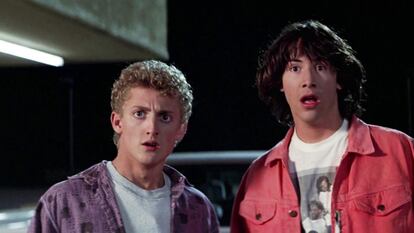 Alex Winter y Keanu Reeves en la primera película de 'Bill y Ted'.