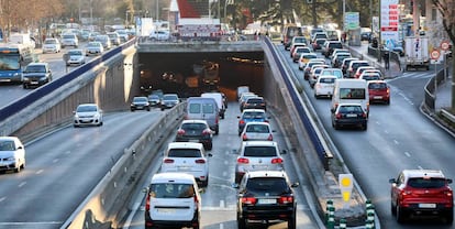 Tráfico en Madrid.