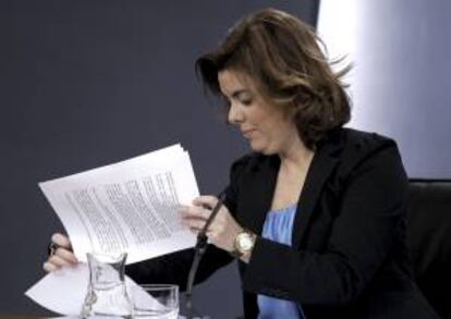 La vicepresidenta del Gobierno, Soraya Saenz de Santamaría