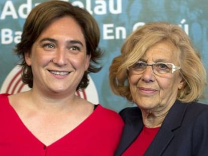 Ada Colau i Manuela Carmena.