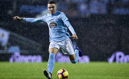 Iago Aspas durante un partido contra el Leganés