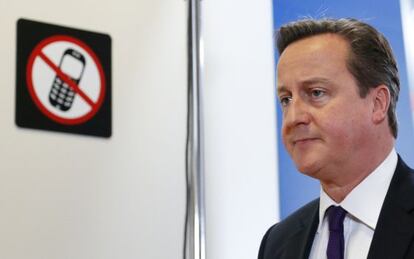 El primer ministro Cameron el viernes en la cumbre de la UE en Bruselas.