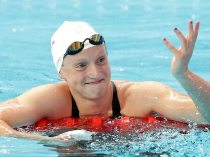 Katie Ledecky, tras batir el récord