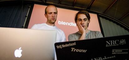 Los creadores de Blendle, M. Blankesteijn y A. Klöpping.