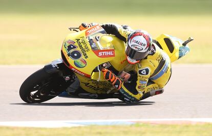 Alex Rins, piloto del equipo de Moto2 de Pons, en el circuito de Termas. 