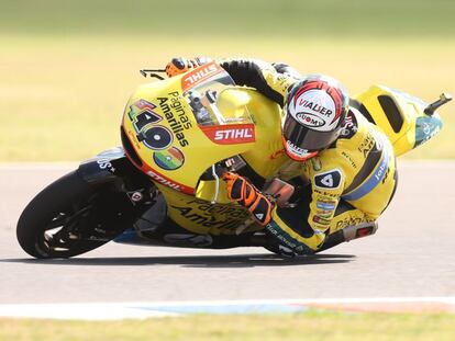 Alex Rins, piloto del equipo de Moto2 de Pons, en el circuito de Termas. 