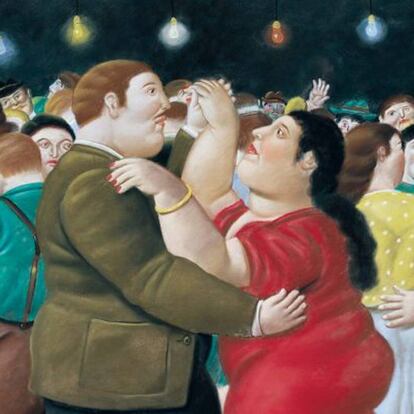 Detalle de 'Bailarines' (2002), de Fernando Botero.
 