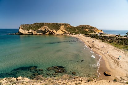 Playa La Carolina, en Costa Cálida, Murcia. 
