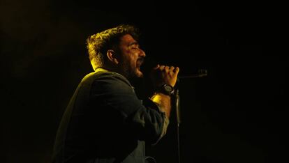 El cantante Antonio Orozco durante su concierto en Alcobendas, Madrid. 