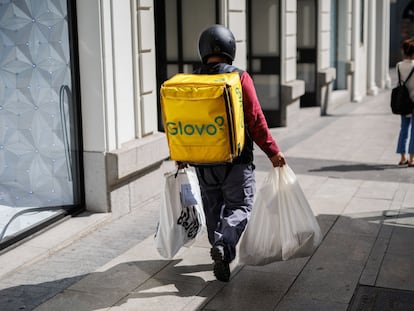 Un repartido de Glovo, en Madrid.